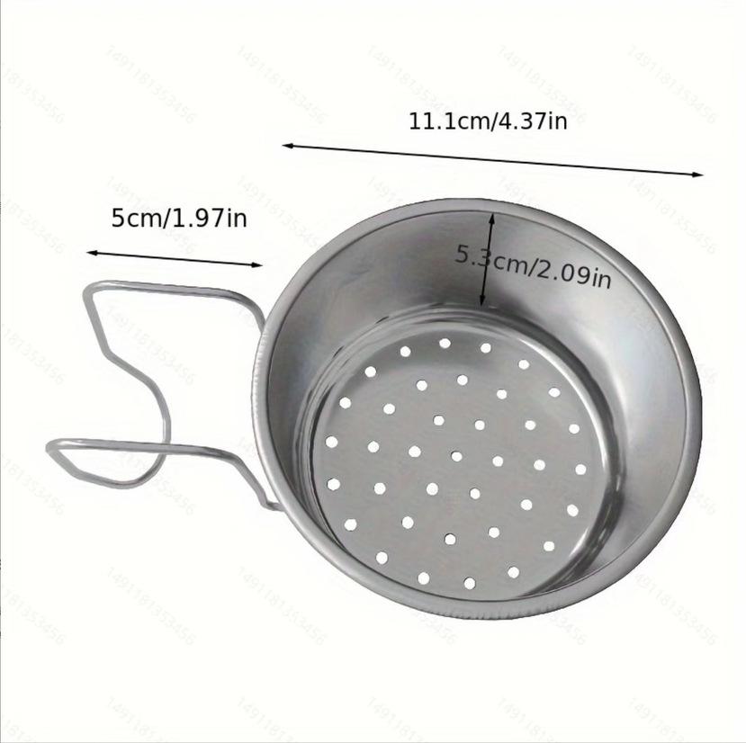 Stainless Steel Swan Drain Basket: Anti-Clog Kitchen Sink Strainer for Vegetable Washing and Water Filtering - Durable and Round.