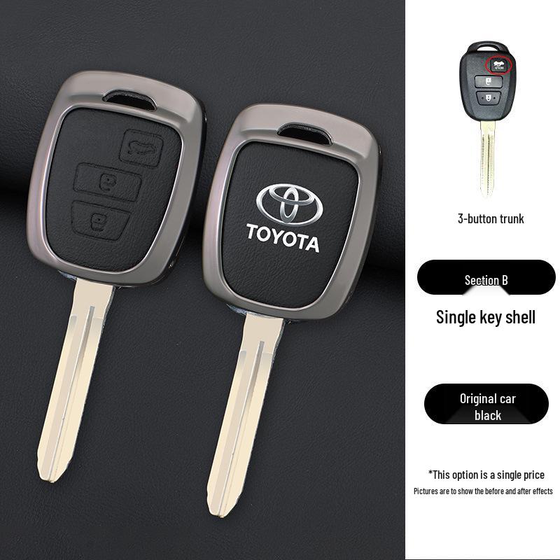 Metal Shell Key Case for Toyota FJ Cruiser, Old Model RAV4, Prado, and Land Cruiser