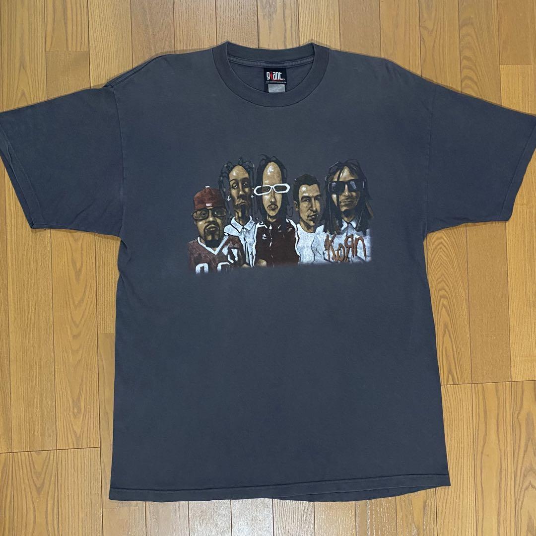 

[USED] 90s Vintage KORN T-shirt with Giant tag, grey
