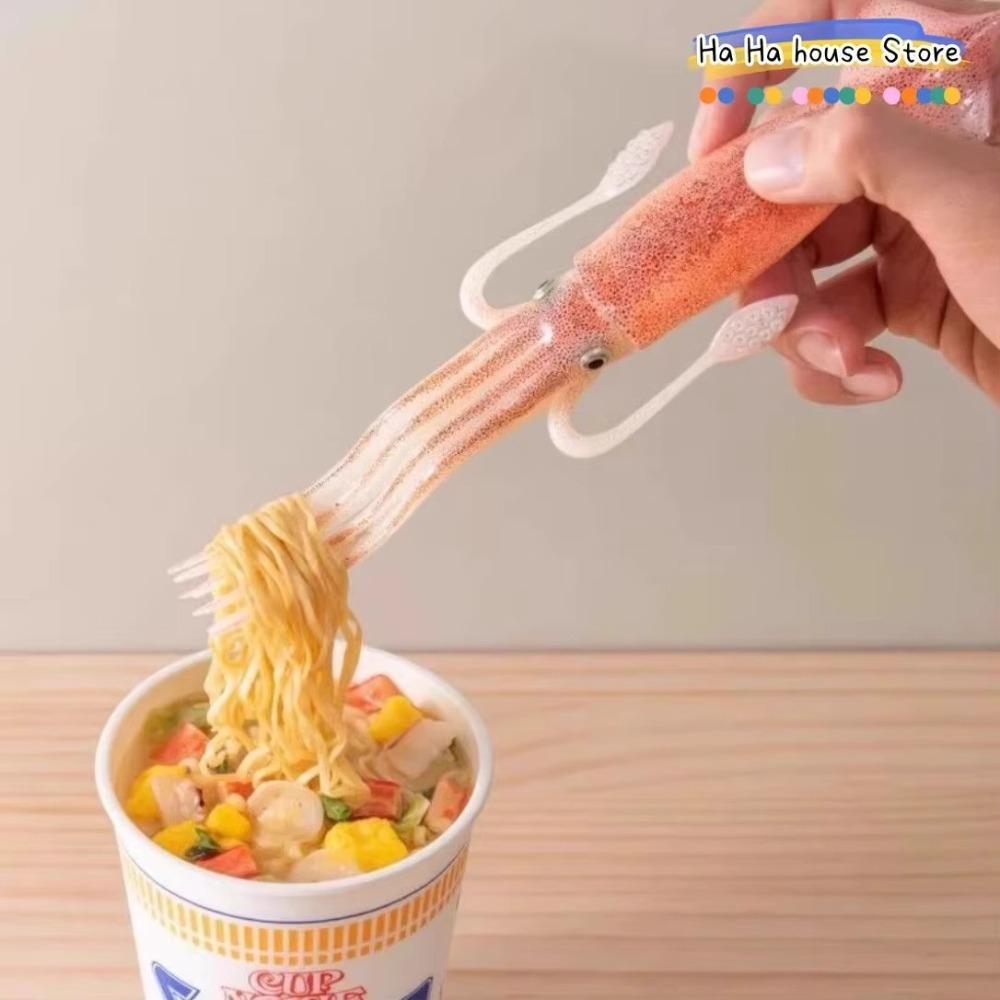 Heat-Resistant Octopus Noodle Fork Portable Children's Eating Fork  Kitchen Dinnerware