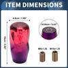 INFINAUTO 1 Set 10cm Universal Auto and Manual Car Gear Shift Knob with 2 Adapters Acrylic Red Purple