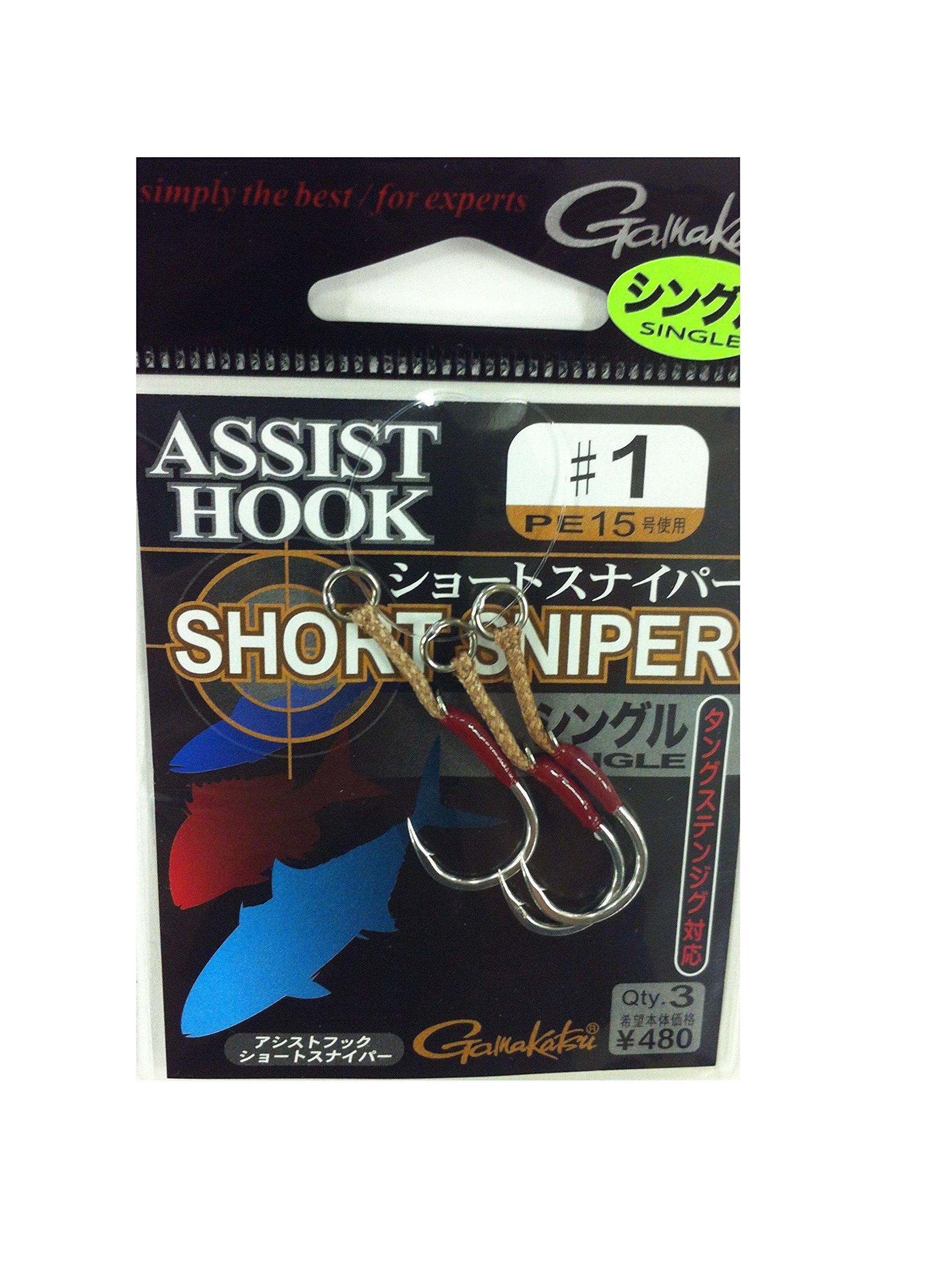 

Gamakatsu Assist Hook Short Sniper Single #1 Fishing Hook