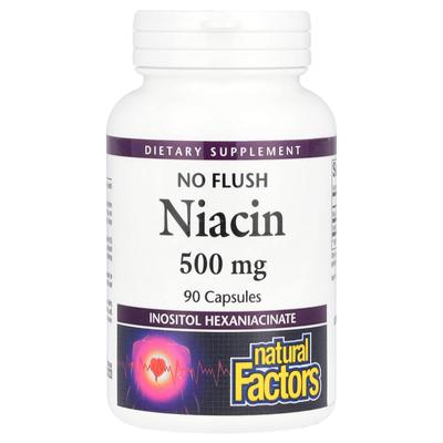Niacin, No Redness, 500Mg, 90 Capsules