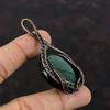 Green Fire Labradorite Pendant Copper Wire Wrapped Gemstone Jewelry Dainty Copper Pendant Handmade Jewelry Wire Wrap Pendant Gift For Mother