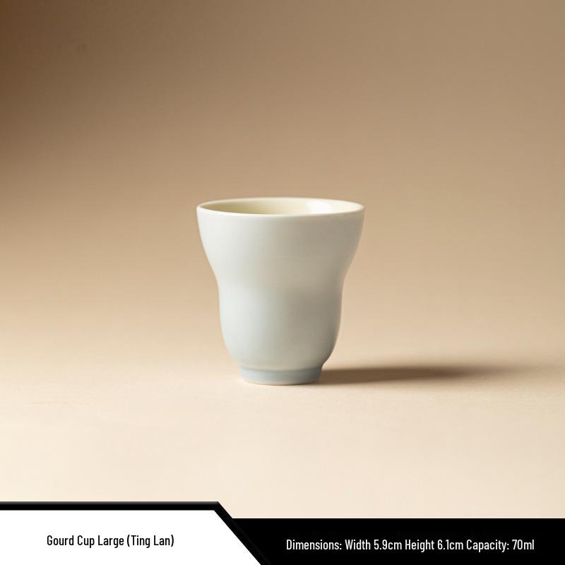 Colored Glazed Ceramic Tea Tasting Gourd Cup Set - Kung Fu and Household Use
