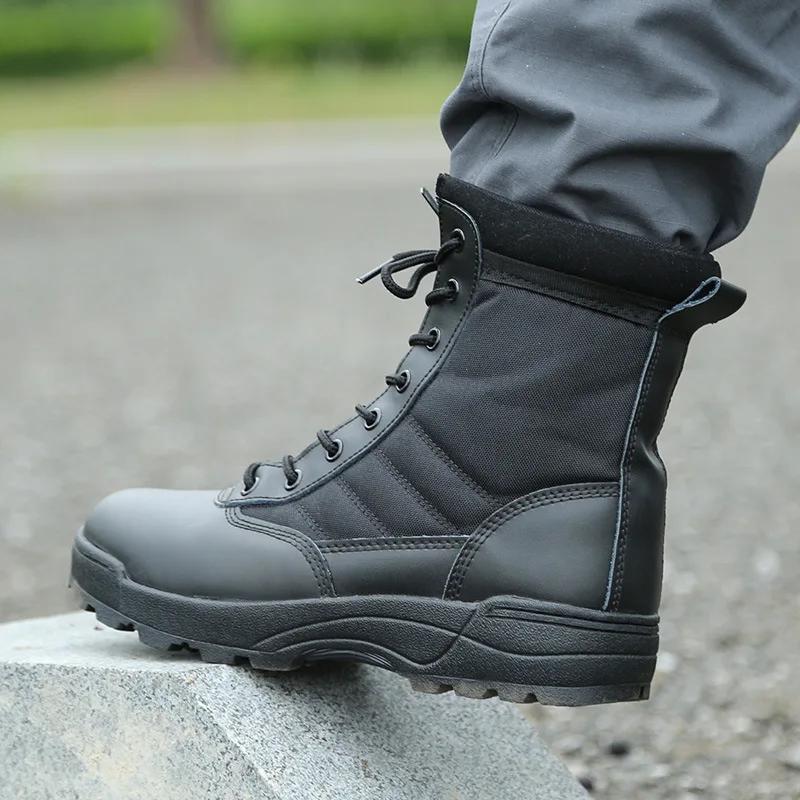 Fashion Men Boots Special Force Desert Combat Boots Outdoor Hiking Boots Ankle Shoes Men Work Safty Shoes