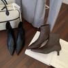 Fashion SUOJIALUN 2025 New Brand Women Ankle Boots Fashion Pointed Toe Slip On Ladies Elegant Short Boots Shoes Thin Low Heel Dress Pump