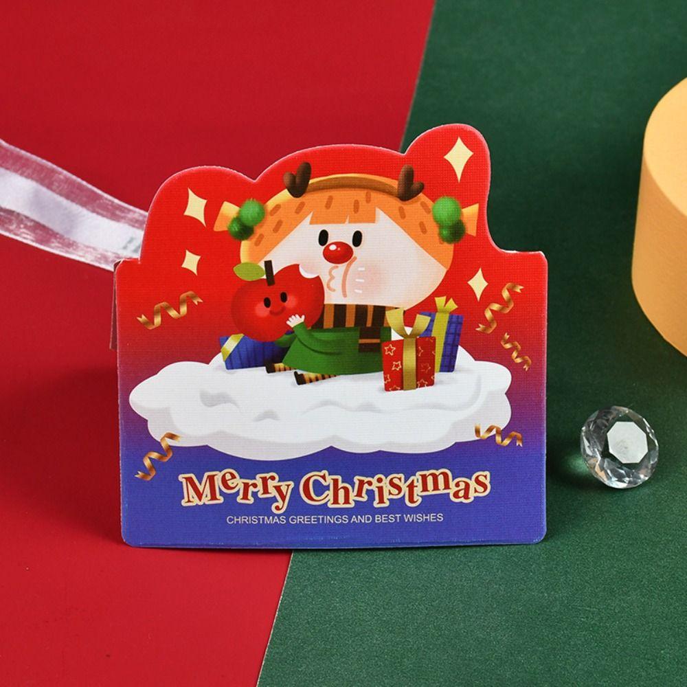 10pcs Invitation Merry Christmas Greeting Cards Handwriting Blank Paper Cards Invitation for Guest