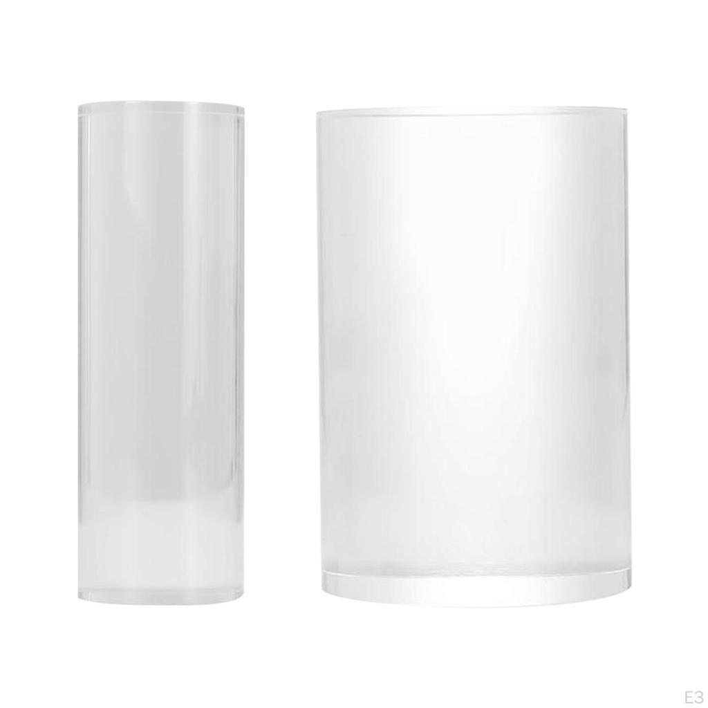 Acrylic Cylinder Display Stand, Clear Block Photography Base Holder, Closet Organizer, Rings