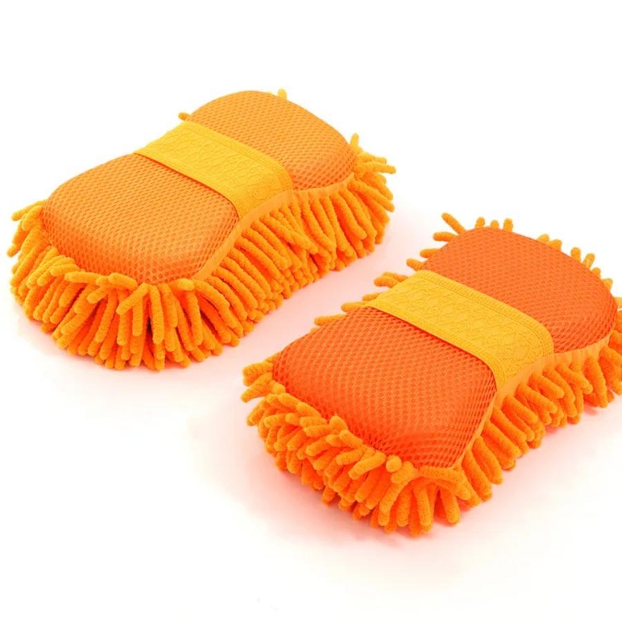 Microfiber Car Washer Sponge Cleaning Car Care Detailing Brushes Washing Towel Auto Gloves Styling Accessories Maintenance