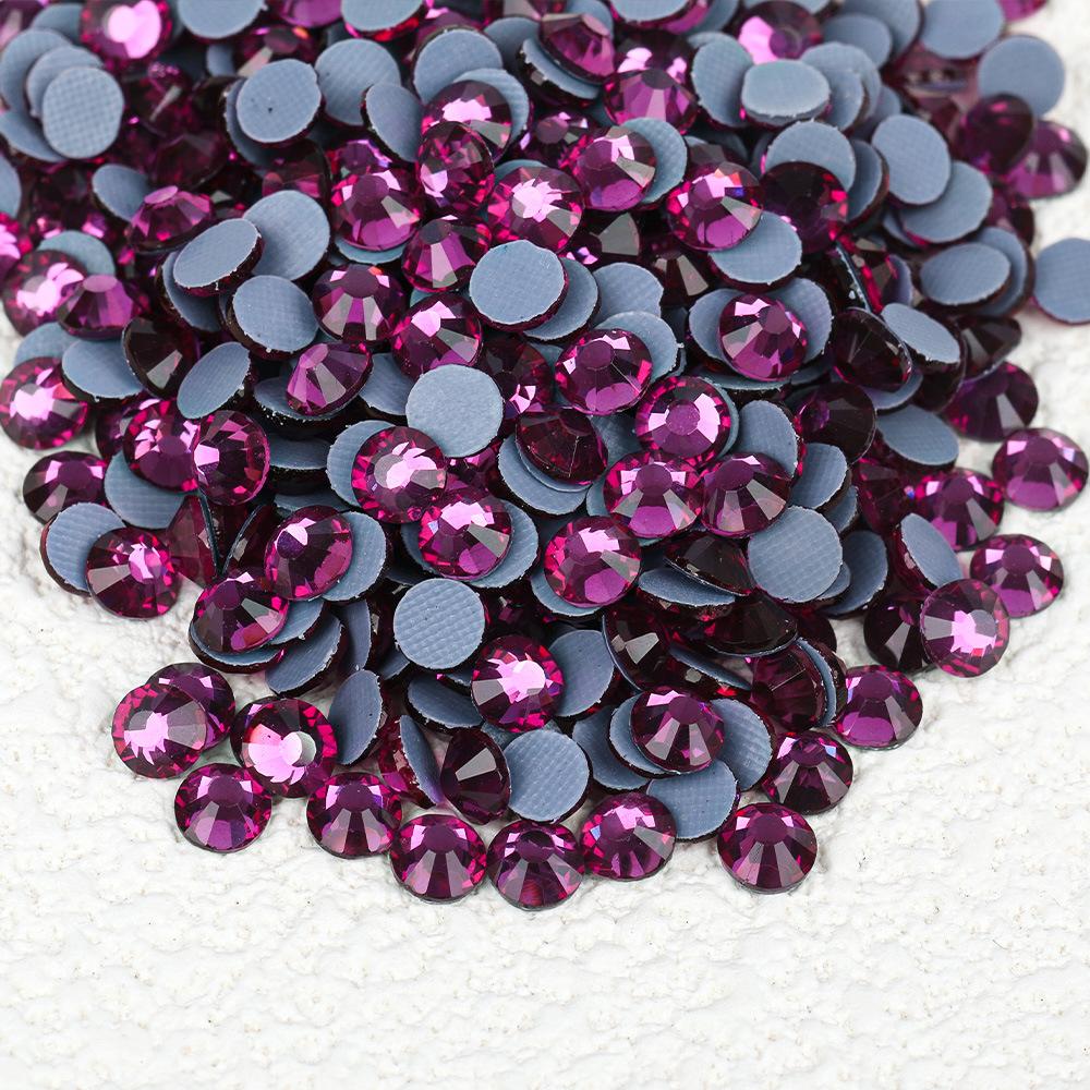 Weichen, Bază din Plastic de Înaltă Calitate Leave-In Diamante Colorate, Diamante pentru Manichiură, Autocolante Rotunde din Cristal pentru Bricolaj, Accesorii Bijuterii cu Diamante