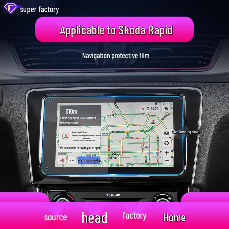 Folie Temperată pentru Ecranele de Navigație și Control Central Skoda Rapid & Yeti