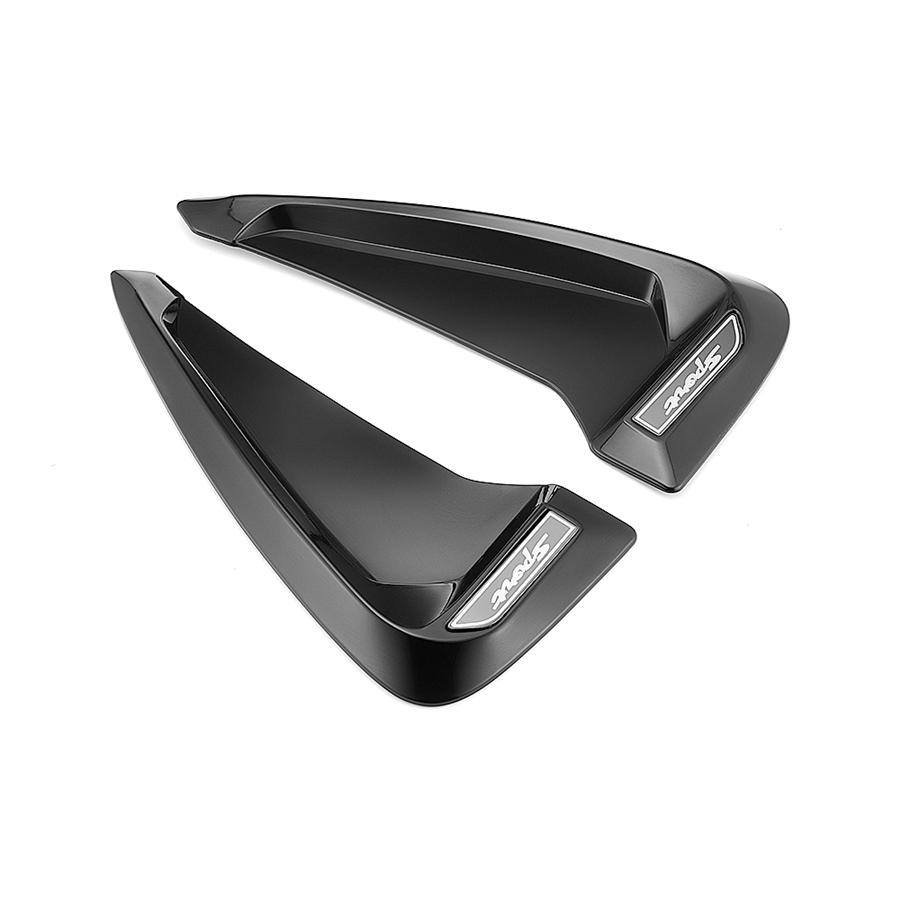 2x Glossy Black Car Air Flow Fender Side Vent Decoration Sticker ABS Sport Style