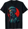 Cyber Skelett Cyborg Gothic Retro Futurismus Gamer T-Shirt