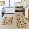1Pcs Mushrooms Butterfly Pattern Floor Mat Modern Kitchen Polyester Rug Non-Slip Colorful Indoor Carpet, For Home Bathroom Bedroom Living Room Decor