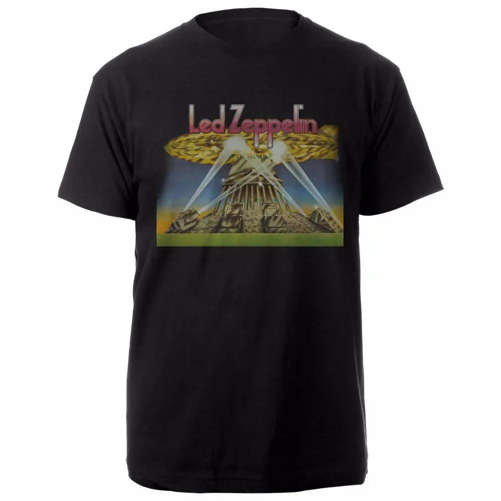 Rock Band Led Zeppelin Tshirt Unisex and Women Summer Gothic Y2K Clothing Fashion Casual Round Neck Short Sleeved Top Streetwear