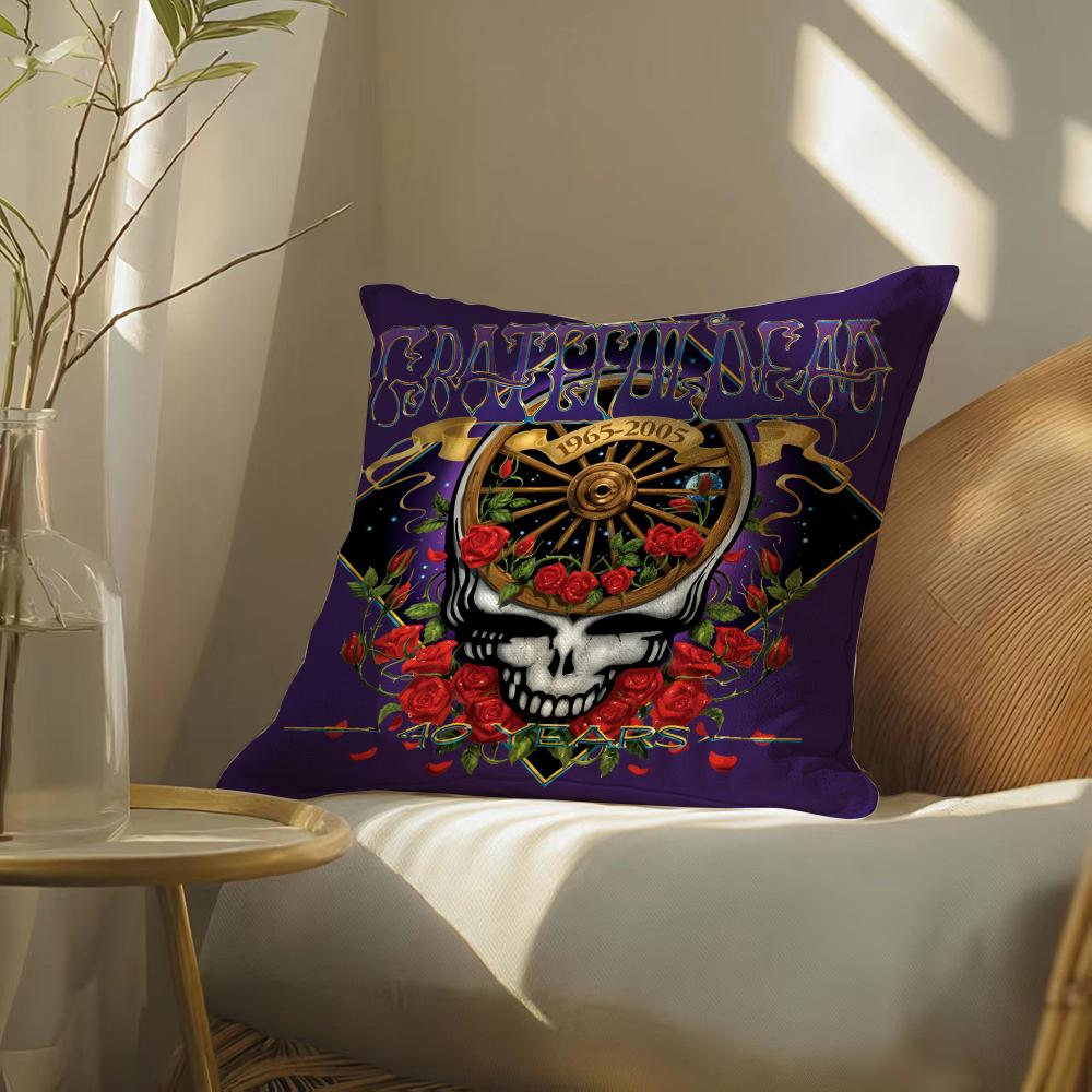 Gratefuldeadrockband Pillow Case Pillowcase, Double-Sided Printed, Sofa Cushion, Bedroom Headboard