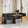 VidaXL Garden Lounge Set with Cushions 7 Pcs, Patio Sofas, Patio Furniture Set, Outdoor Furniture, Grey 3276252
