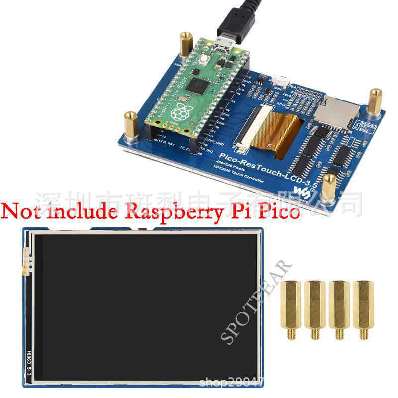 Raspberry Pi Pico 3.5" LCD Module, 65K Colors, 480×320 Pixels, SPI.