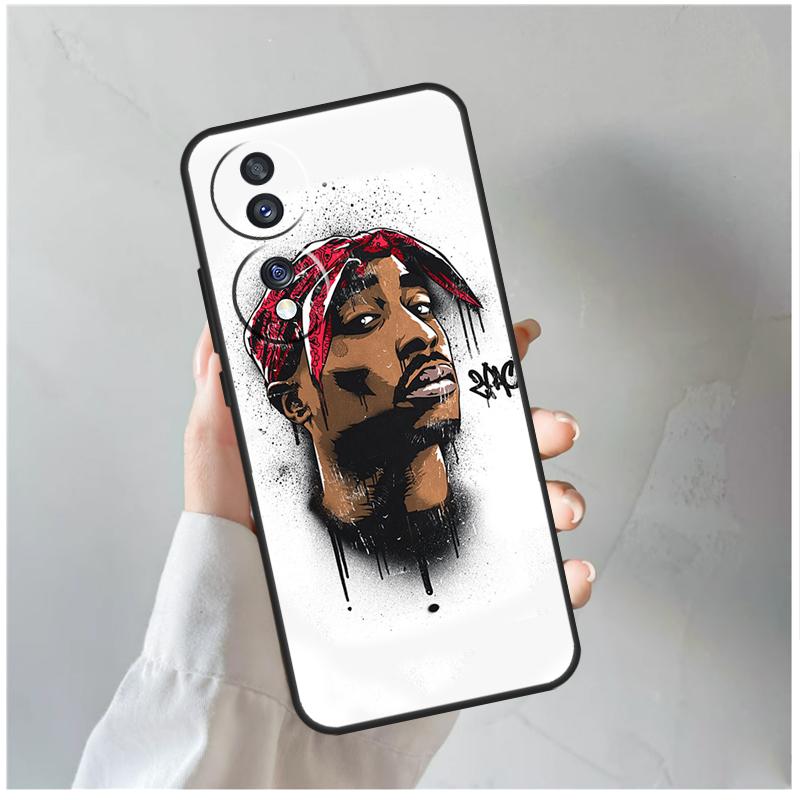 Rapper 2pac Singer Tupac Phone Case For Honor X8b X9b X8 X9 X6a X7a X8a X9a Honor Magic 6 Pro 5 Lite 50 70 90 Cover