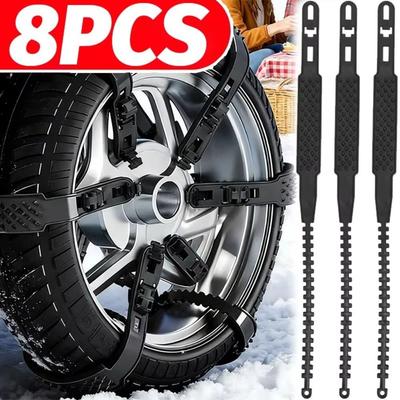 1/4/8Pcs Universal Motorcycle Tire Chains Reusable Tire Chains  for Wheel Electric Scooter Moped
