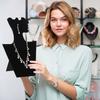Creative Black Portrait Display Velvet Jewelry Mannequin Pendant Organizer Bust Pendant Window Display Jewelry Display Stand