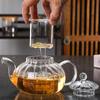 Transparent Pumpkin-Shaped Glass Teapot and Tea Warmer Set, 600ml Capacity, Includes Tea Strainer, Teapot, Pot Warmer, and Candle Holder. Stylish