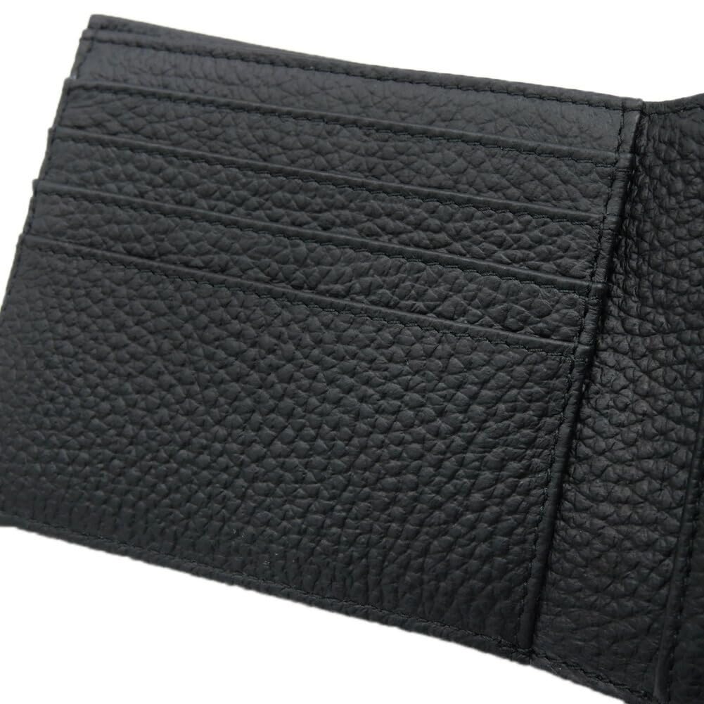 Emporio Armani Bifold Wallet Coin EM001741 AF14774 Black Men's (with Purse) [Used]