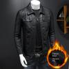 Giacca di Pelle da Uomo Primavera Autunno Inverno Edizione Coreana Slim Fit Trend Pile Ispessito Giacca da Locomotiva Giacca di Pelle da Uomo