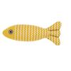 Catnip Burlap Fish Teething Toy and Teaser Stick for Cats