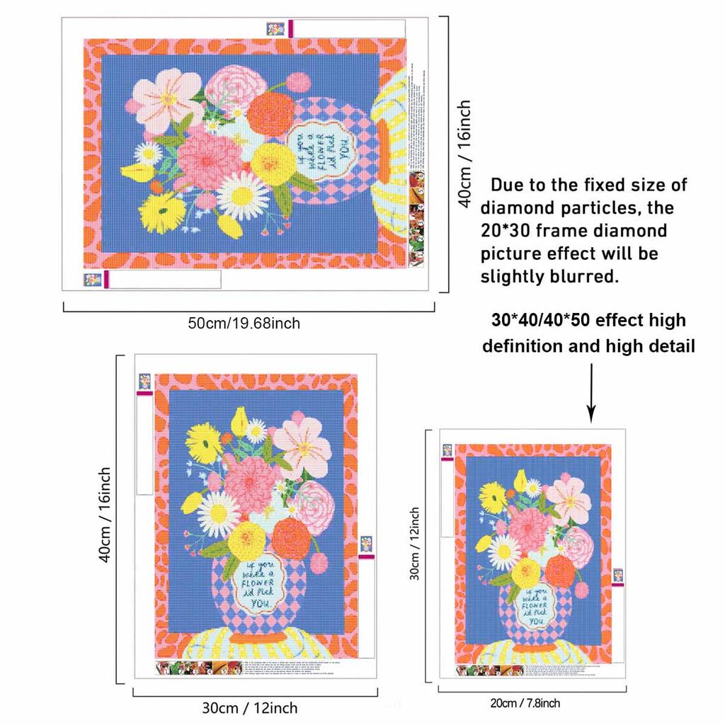 5D Diamond Painting Bouquet Full Drill Rhinestone Embroidery Cross Stitch Kits for Adults Home Decor Wall Art Gift