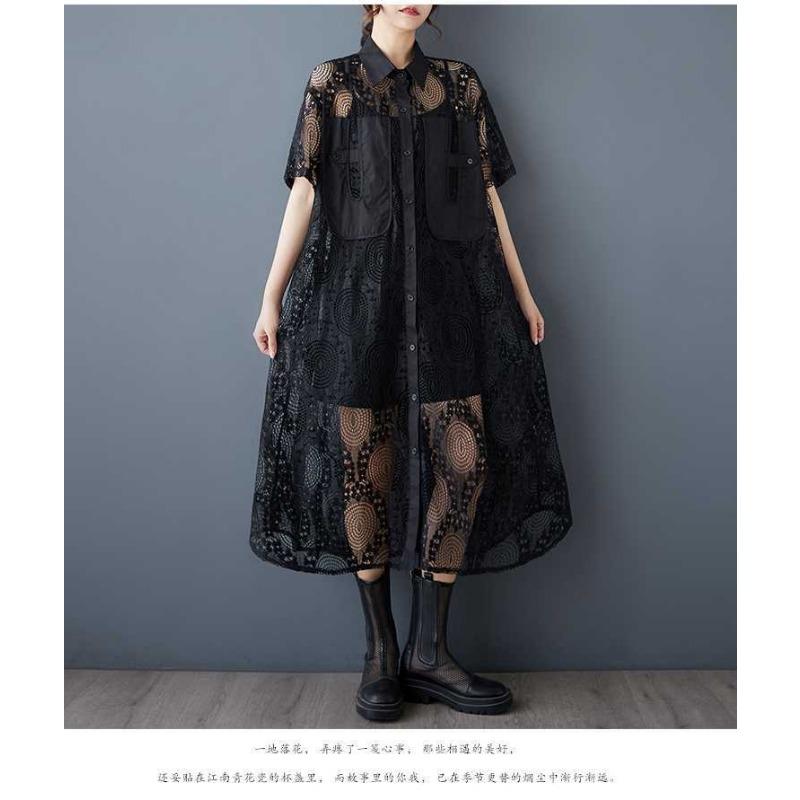 New Loose Plus Size Splicing Casual Simple Sweet Dresses