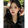 Square and round Face Tiancai ~ European and American Big Circle Earrings Women 2025 New Popular High-Grade Ear Ring Cold Style Earrings
