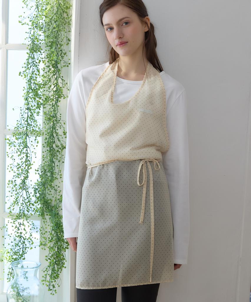 Our Hope Sheer Dot Layered Apron - Yellow
