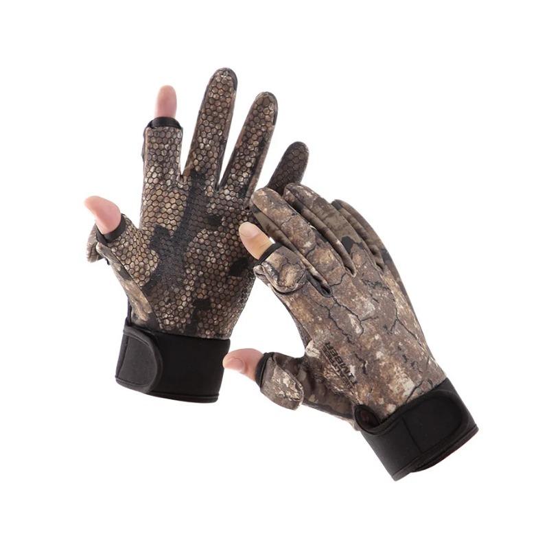 

Осінь-зима Теплі зовнішні рукавиці Потовщені бавовняні теплі рукавиці Лижі Риболовля Велоспорт Водонепроникні рукавички Нековзні L камуфляжний