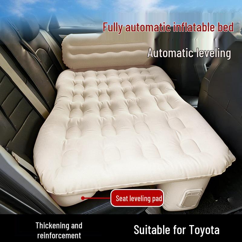 Toyota RAV4/Reiz/Sienna/Vios Rear Seat Self-Leveling Inflatable Mattress Pad Gray Auto Inflate/Deflate + Self-Leveling