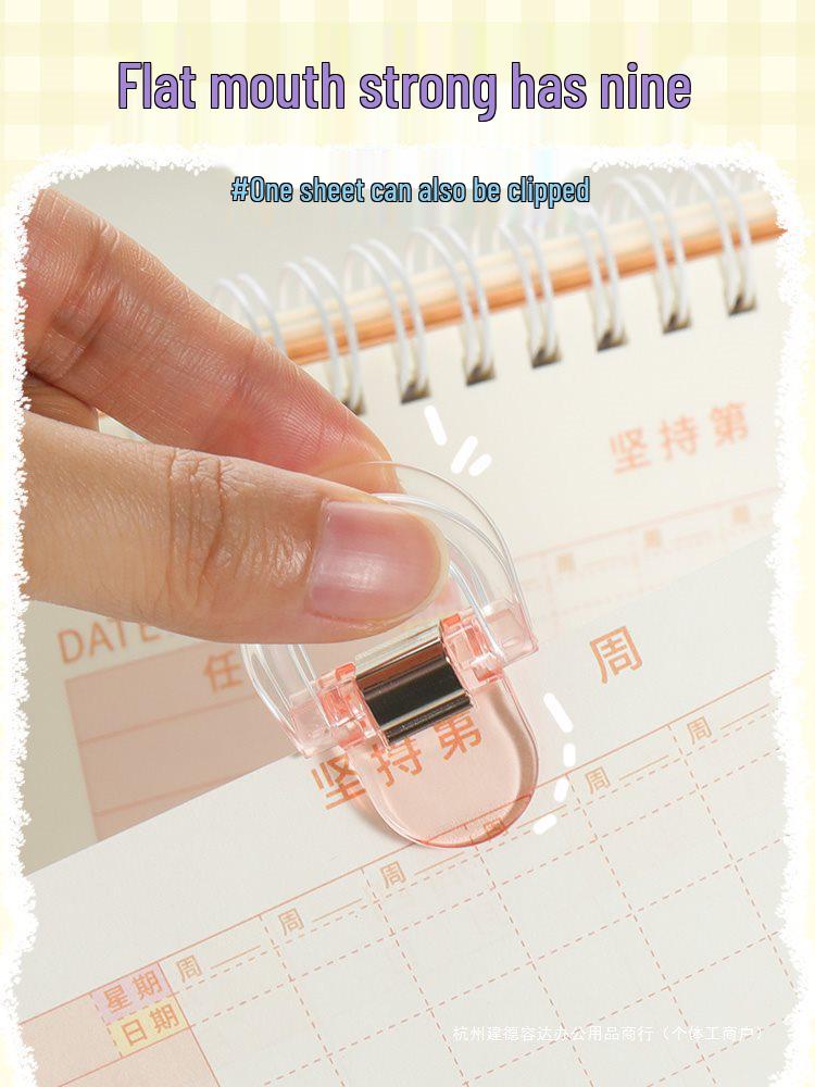 Transparent Colorful Clips for School and Office File Storage – Creative Push Clips for Test Papers and Folders