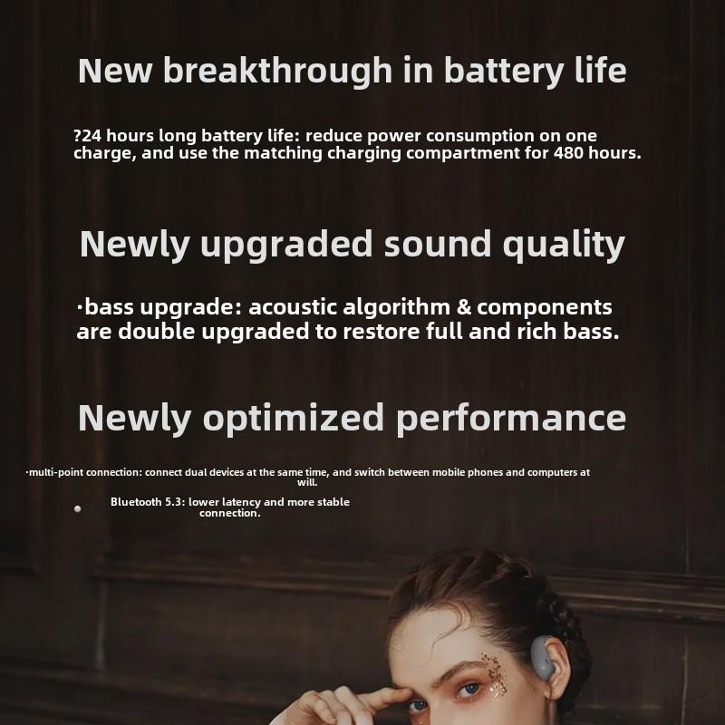 OWS Open Wireless Bluetooth Headset TWS Bone Conduction Running Without Ear