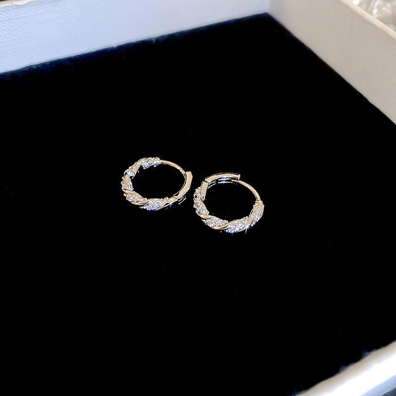 Gold-Plated Zircon Geometric Ear Cuff Earrings for Women