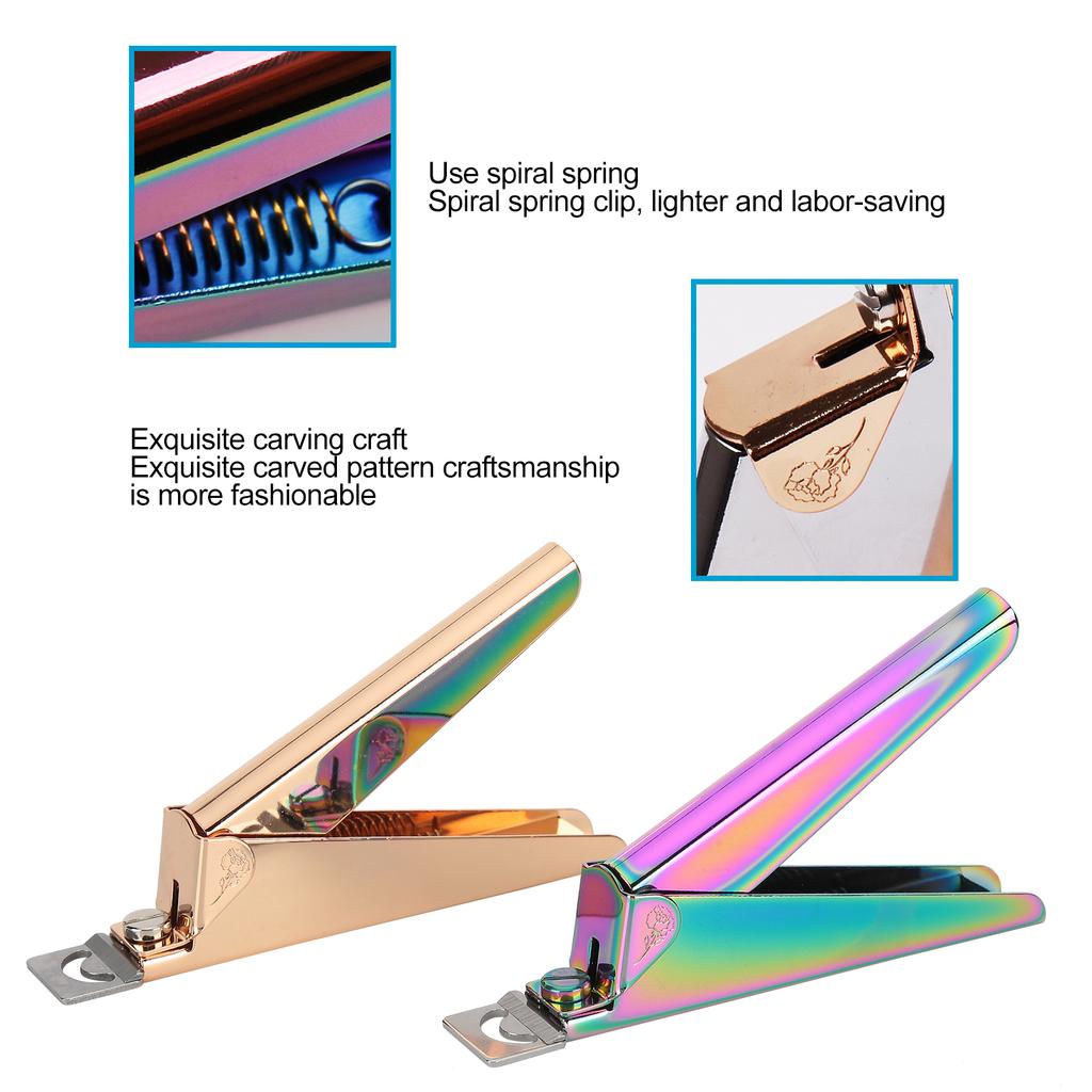 False Nail Tip Clipper Stainless Steel UShaped Acrylic Nail Art Scissors Manicure Tool