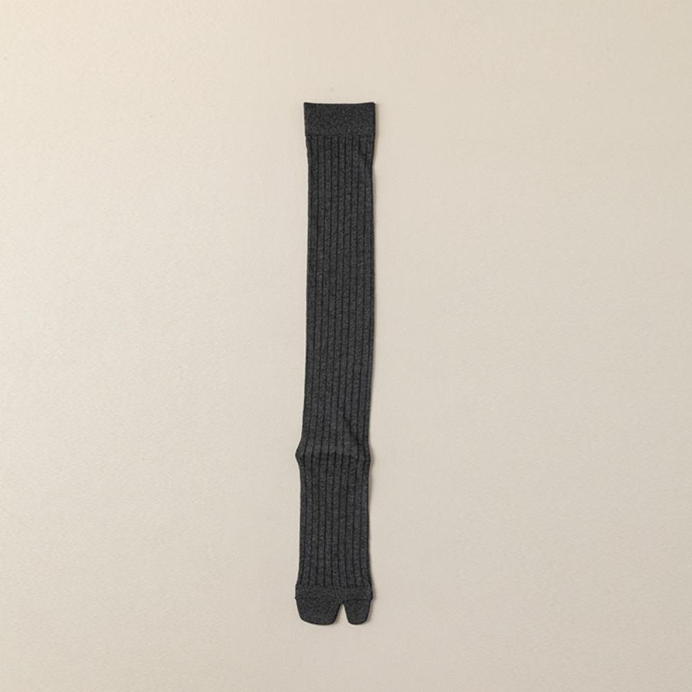 Simple Thin Two Toe Stockings Knee High Harajuku Separate Toe Stockings Solid Color Mid-tube Stocking Women Spring Summer