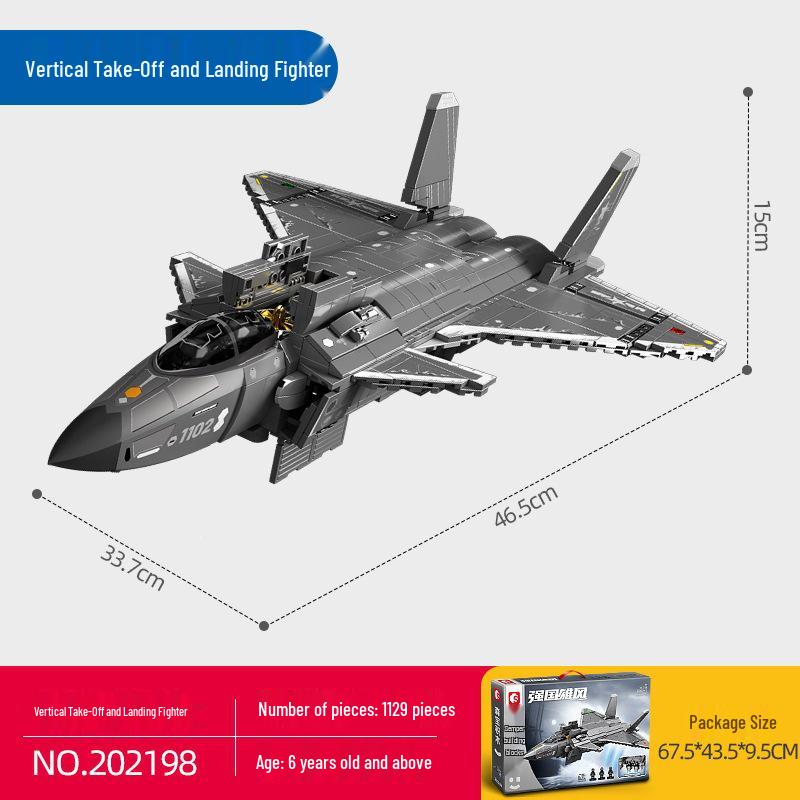 Sengbao J-20 Stealth Fighter 50 Model Building Blocks - Children's Educational Toy