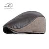 Export Hat Men's British Retro Beret In the Elderly Cap, Ear Protector, Warm Forward Hat, Leather Hat