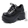 Fashion Fashion Black Chunky Sneakers for Women 2025 Autumn Platform Sports Shoes Woman Gothic Punk Style Thick Sole Sneakers Plus Size