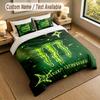 Bedding Set 1 Duvet Cover 2 Pillowcases Monster Energy Print Soft Bed Linen Bedroom Decor