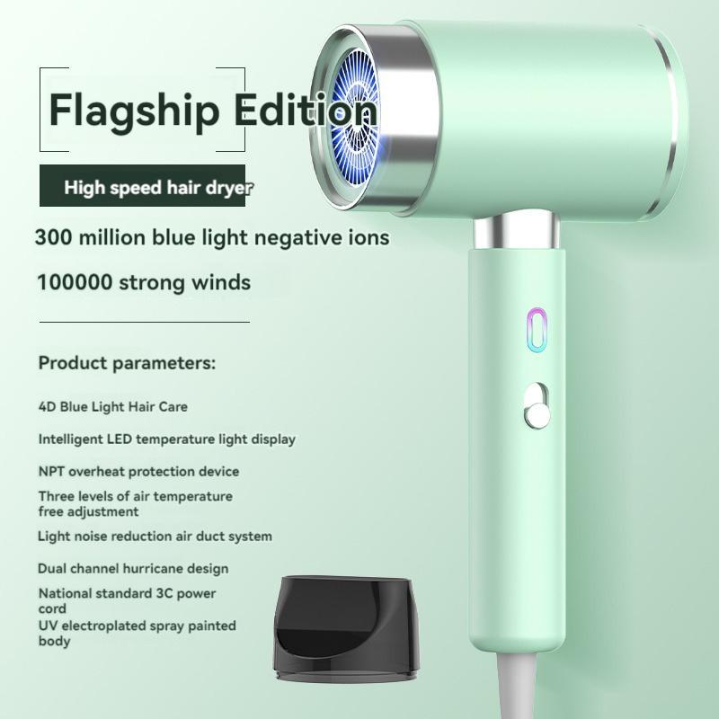2400W  salon high-power hair dryer, home hair salon, strong wind hair dryer, dormitory, cold and hot air, negative ion EU