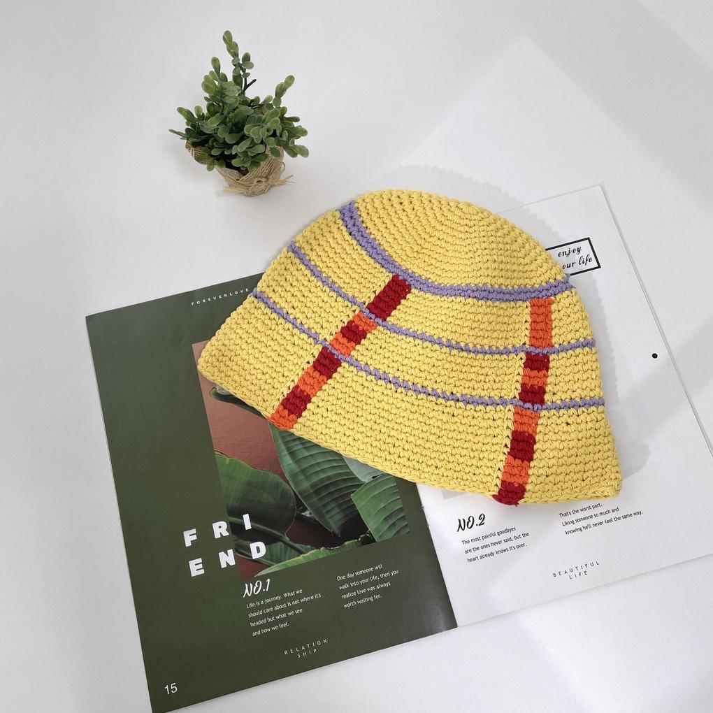 Women's and Men's Daily Check Knit Bucket Hat