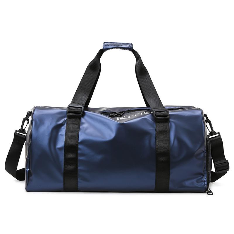 

Travel bag Business trip luggage bag Accommodation storage bag Fitness wet and dry separation Swimming bag cover Tie rod boarding large bag синій