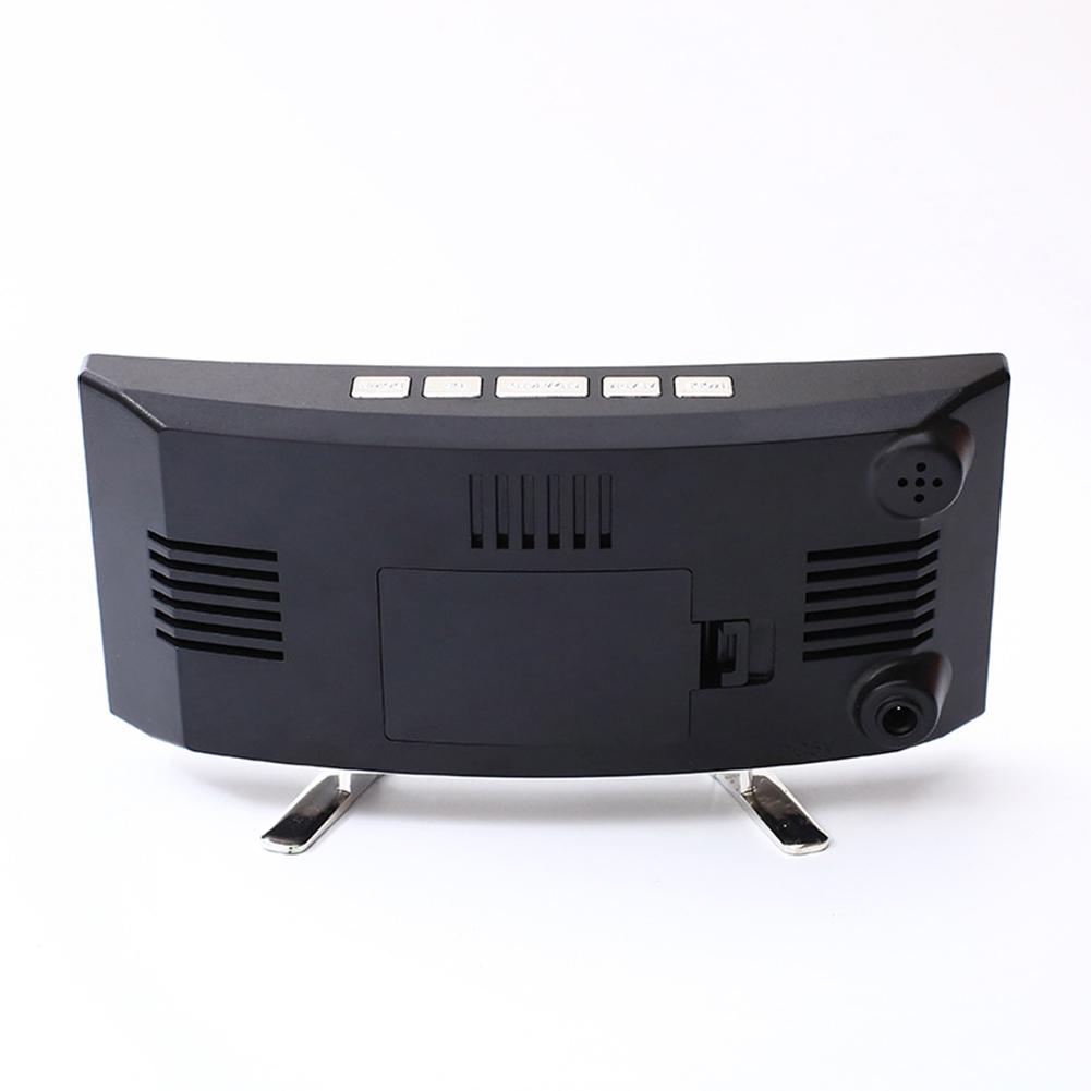 Led Digital Alarm Clock With Time Date Temperature Humidity Display 12/24h Multi-function Desk Table Clock