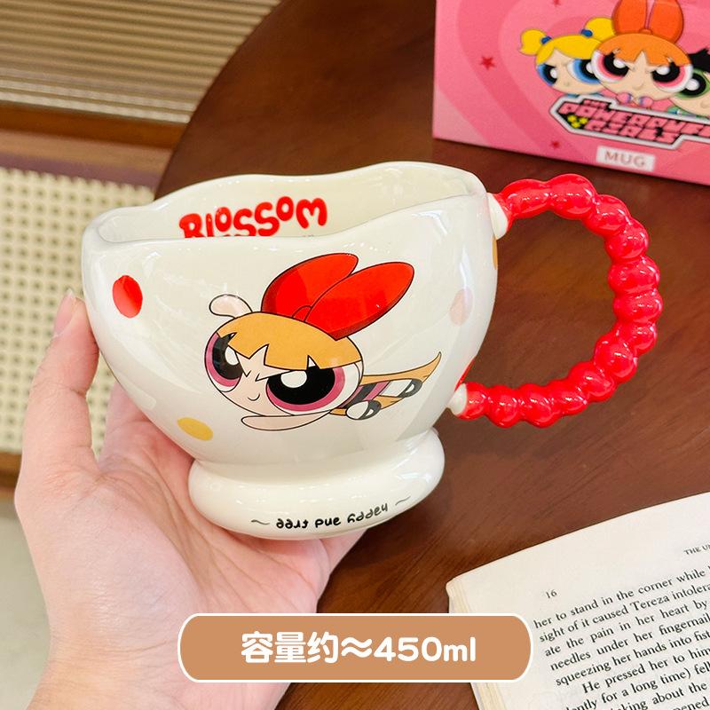 Flying Little Policewoman Ceramic Mug Creative Design Bead Handle Cup Gift For Friends Coffee Cup Gift